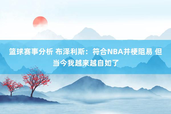 篮球赛事分析 布泽利斯：符合NBA并梗阻易 但当今我越来越自如了