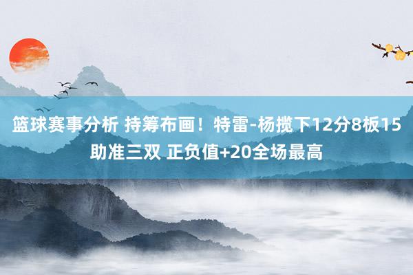 篮球赛事分析 持筹布画！特雷-杨揽下12分8板15助准三双 正负值+20全场最高